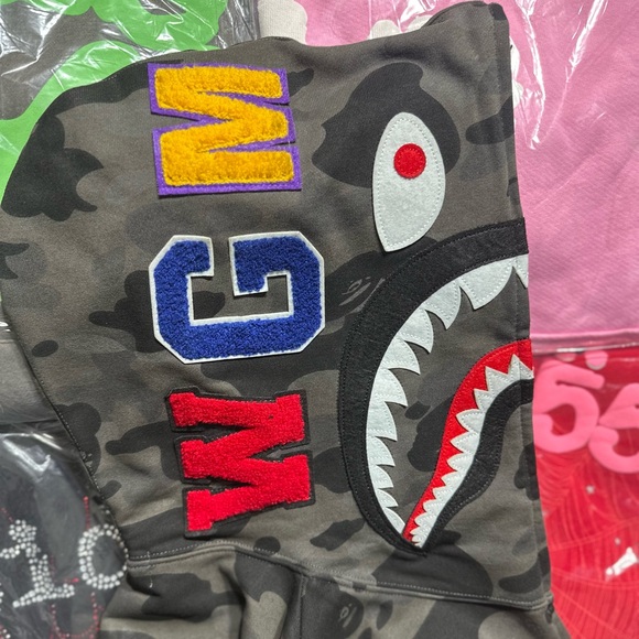 BAPE Color Camo Shark Full Zip Hoodie ‘Black’ - Picture 6 of 8